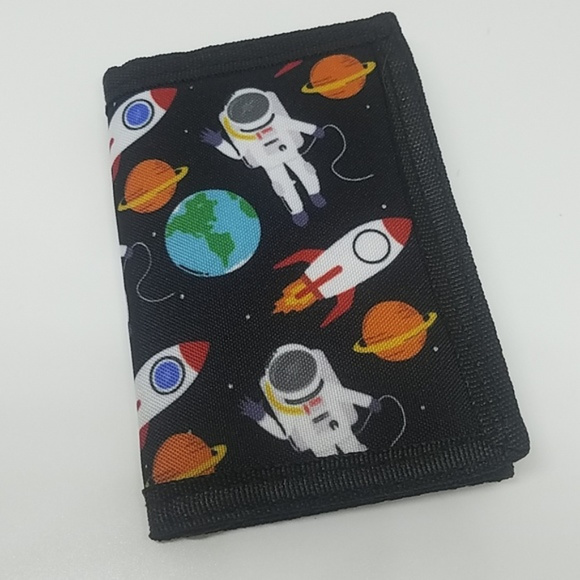 Other - Spaceman retro astronaut Velcro trifold wallet